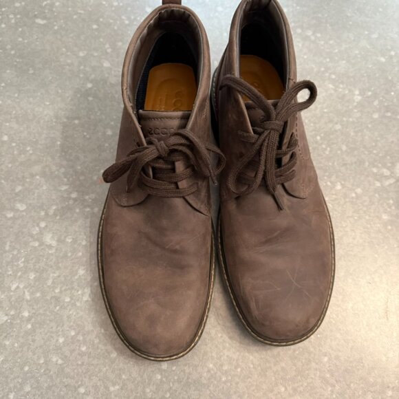 ECCO Brown Leather Gore-Tex Ankle Boots - Size 44 (US 10-10.5) - Picture 3 of 11